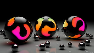 black and yellow ball illustration